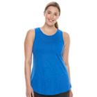 Plus Size Tek Gear&reg; High-neck Pocket Tank, Women's, Size: 1xl, Blue (navy)