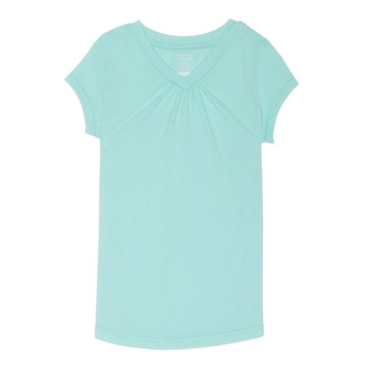 Girls 7-16 & Plus Size French Toast V-neck Tee, Size: 14-16, Light Blue