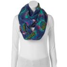 Love This Life Peacock Infinity Scarf, Women's, Blue (navy)