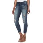 Women's Juicy Couture Ripped Skinny Ankle Jeans, Size: 4, Dark Blue