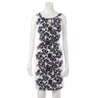 Women's Ronni Nicole Keyhole Floral Sheath Dress, Size: 14, White Oth