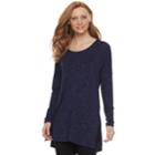 Women's Apt. 9&reg; Marled Scoopneck Tunic, Size: Small, Dark Blue