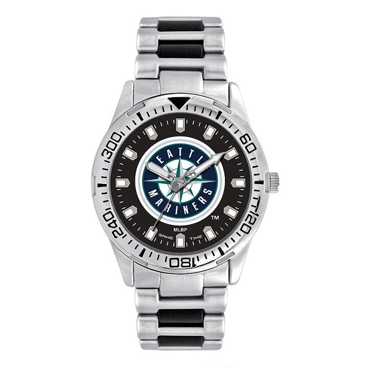Men's Game Time Seattle Mariners Heavy Hitter Watch, Silver