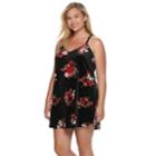 Plus Size Apt. 9&reg; Floral Velvet Chemise, Women's, Size: 3xl, Black