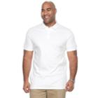 Big & Tall Apt. 9&reg; Regular-fit Soft Touch Stretch Interlock Polo, Men's, Size: L Tall, White