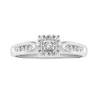 Cherish Always Round-cut Certified Diamond Engagement Ring In 10k White Gold (1/5 Ct. T.w.), Women's, Size: 9.50