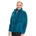 Plus Size Fila Sport&reg; Bari Sherpa Fleece Jacket, Women's, Size: 2xl, Dark Blue