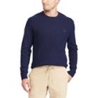 Men's Chaps Classic-fit Thermal Crewneck Sweater, Size: Large, Blue (navy)