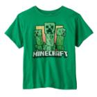 Boys 8-20 Minecraft Creepers Tee, Boy's, Size: Xl, Brt Green