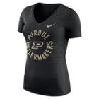 Women's Nike Purdue Boilermakers Dri-fit Touch Tee, Size: Xl, Black