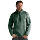 Men's Antigua Fortune Classic-fit Half-zip Pullover Sweater, Size: Medium, Dark Green