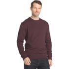 Men's Van Heusen Flex Classic-fit Stretch Fleece Crewneck Sweater, Size: Large, Dark Red