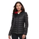 Women's Halitech Hooded Packable Puffer Jacket, Size: Large, Black