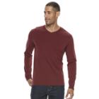 Men's Apt. 9 Solid V-neck Tee, Size: Small, Red