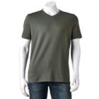 Men's Hemisphere Classic-fit Performance V-neck Tee, Size: Medium, Dark Green