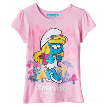 Girls 4-7 Smurfs: The Lost Village Smurfette So Magical Tee, Girl's, Size: 7, Pink
