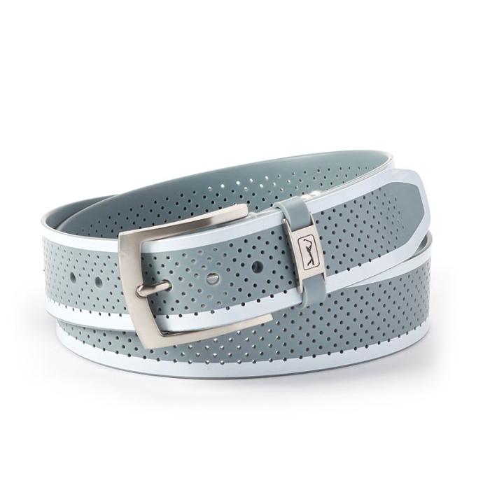 Men's Pga Tour Perforated Golf Belt, Size: 38, Med Grey
