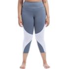 Plus Size Balance Collection Ella Jaquard Mesh Capris, Women's, Size: 3xl, Med Grey