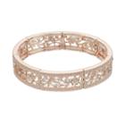 Lc Lauren Conrad Textured Openwork Flower Stretch Bracelet, Women's, Light Pink