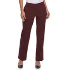 Women's Apt. 9&reg; Torie Midrise Curvy Straight-leg Dress Pants, Size: 14 Short, Red