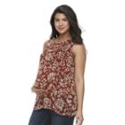 Maternity A:glow Print Swing Tank, Women's, Size: Xs-mat, Med Brown
