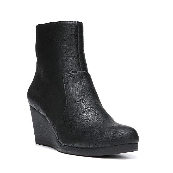 Lifestride Noise Women's Wedge Ankle Boots, Size: 10 Wide, Black