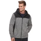 Men's Apt. 9&reg; Mixed Media Quilted Hooded Jacket, Size: Medium, Black