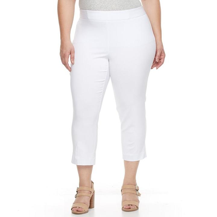 Plus Size Napa Valley Straight-leg Pull-on Dress Capris, Women's, Size: 20 W, Natural