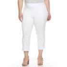 Plus Size Napa Valley Straight-leg Pull-on Dress Capris, Women's, Size: 20 W, Natural
