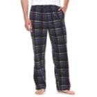 Big & Tall Croft & Barrow&reg; Patterned Microfleece Lounge Pants, Men's, Size: L Tall, Blue