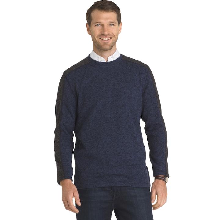 Big & Tall Arrow Colorblock Crewneck Fleece, Men's, Size: 4xb, Blue Other