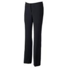 Women's Apt. 9&reg; Piped Straight-leg Dress Pants, Size: 10, Black