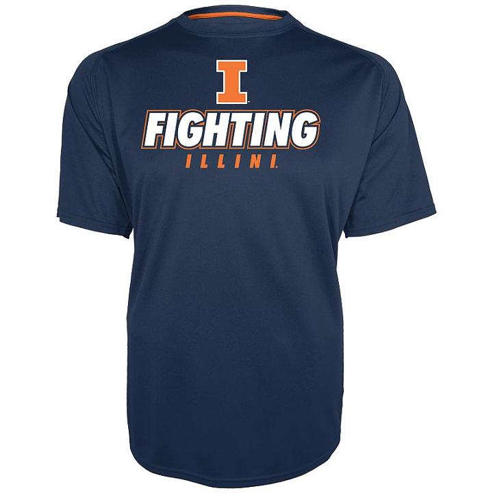 Men's Illinois Fighting Illini Training Ii Tee, Size: Large, Blue