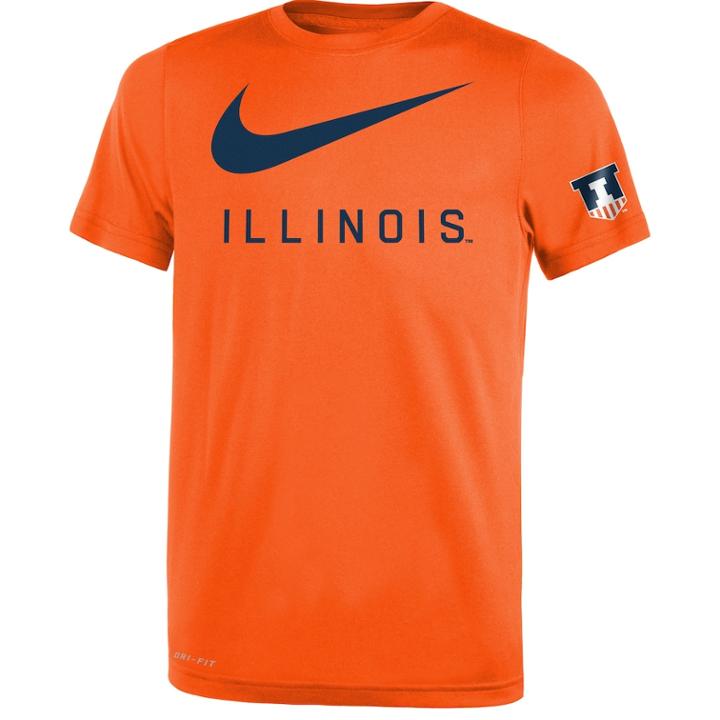Boys 8-20 Nike Illinois Fighting Illini Legend Dna Tee, Size: M 10-12, Orange