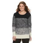 Juniors' Plus Size Cloud Chaser Vented High-low Sweater, Girl's, Size: 2xl, Oxford