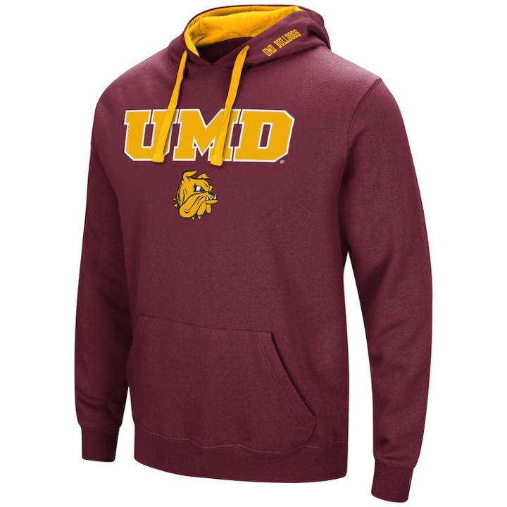 Men's Minnesota - Duluth Bulldogs Pullover Fleece Hoodie, Size: Medium, Brt Red