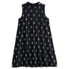 Girls 7-16 & Plus Size Mudd&reg; Patterned Mockneck Dress, Size: 12, Black