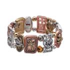 Believe In Hope Love Faith & God Is Love Beaded Tri Tone Stretch Bracelet, Women's, Multicolor