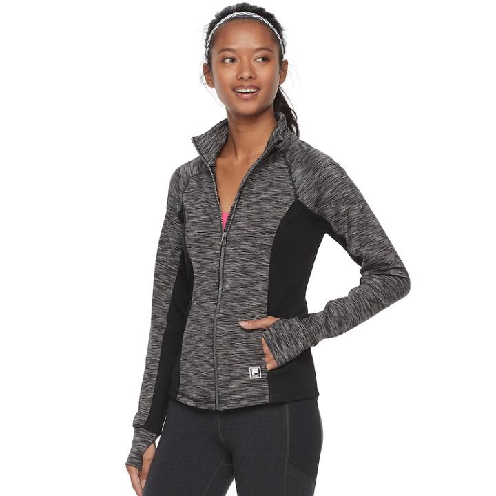 Women's Fila Sport&reg; Pleated Back Thumb Hole Jacket, Size: Large, Black