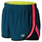 Women's New Balance Accelerate Woven Workout Shorts, Size: Small, Med Green