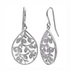 Primrose Sterling Silver Cubic Zirconia Vine Teardrop Earrings, Women's, White