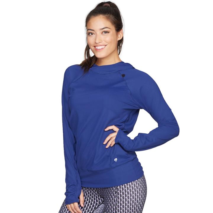 Women's Colosseum Access Performance Hoodie, Size: Large, Dark Blue