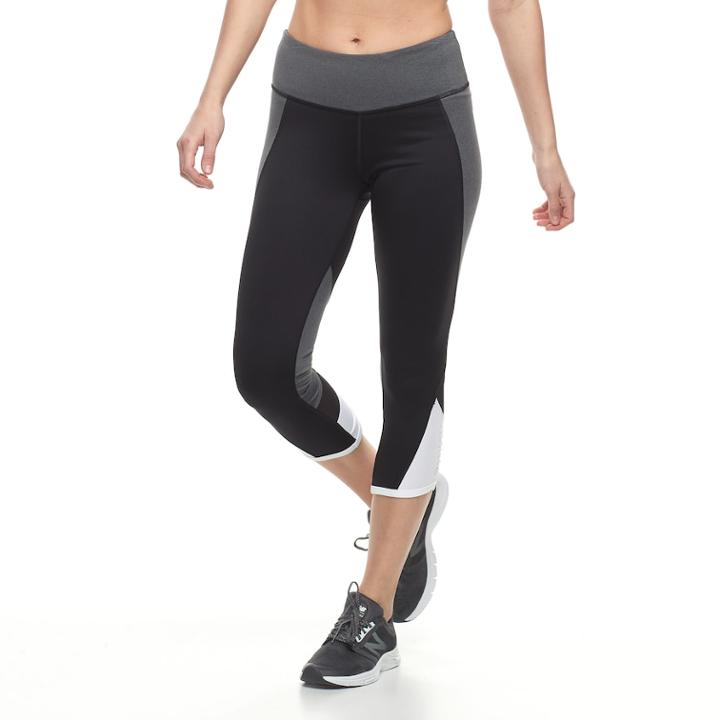 Women's Tek Gear&reg; Performance Ruched Capri Leggings, Size: Xs, Black