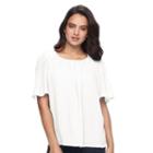Women's Double Click Flutter Tee, Size: Large, Natural