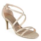 Journee Collection Lux Women's Strappy High Heels, Size: Medium (8.5), Gold