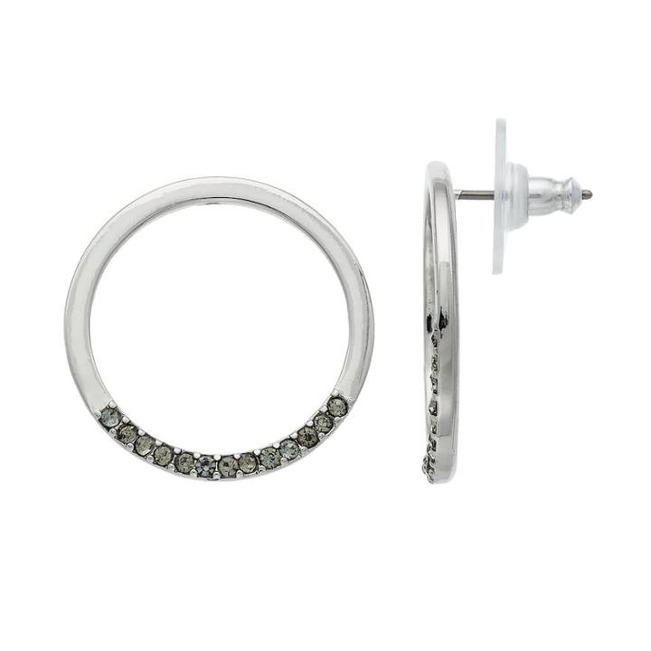 Simply Vera Vera Wang Circle Nickel Free Drop Earrings, Women's, Silver