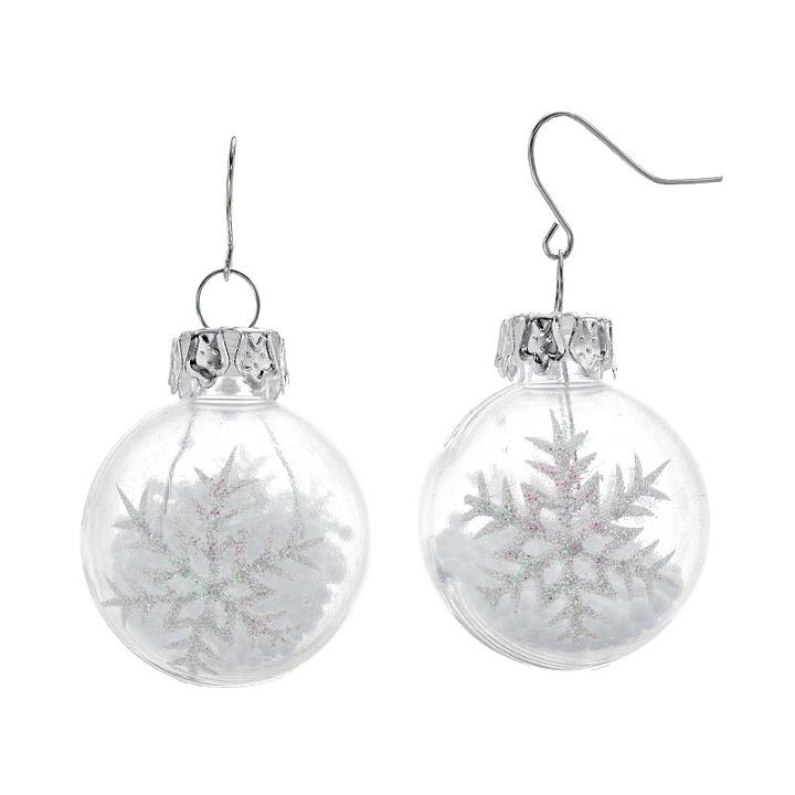 Ornament Drop Earrings, Women's, White
