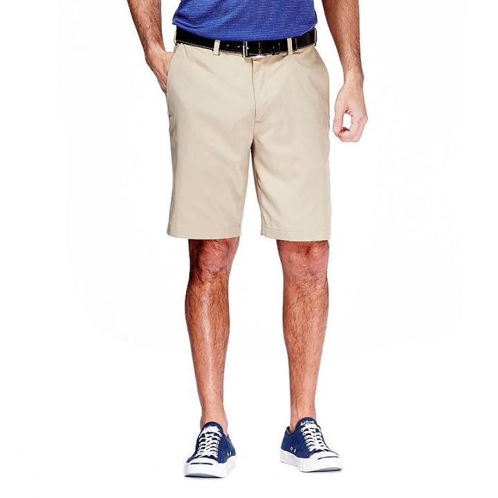 Men's Haggar&reg; Cool 18&reg; Solid Oxford Shorts, Size: 42, White Oth