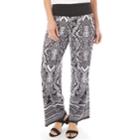 Women's Apt. 9&reg; Print Palazzo Pant, Size: Large, Black White Paisley
