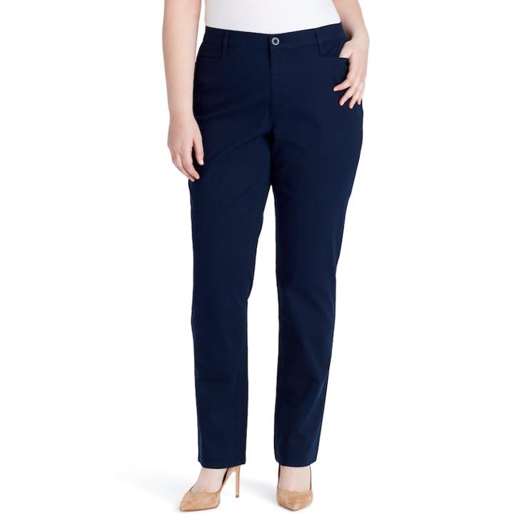 Plus Size Gloria Vanderbilt Amanda Classic Tapered Trouser Pants, Women's, Size: 16 - Regular, Blue